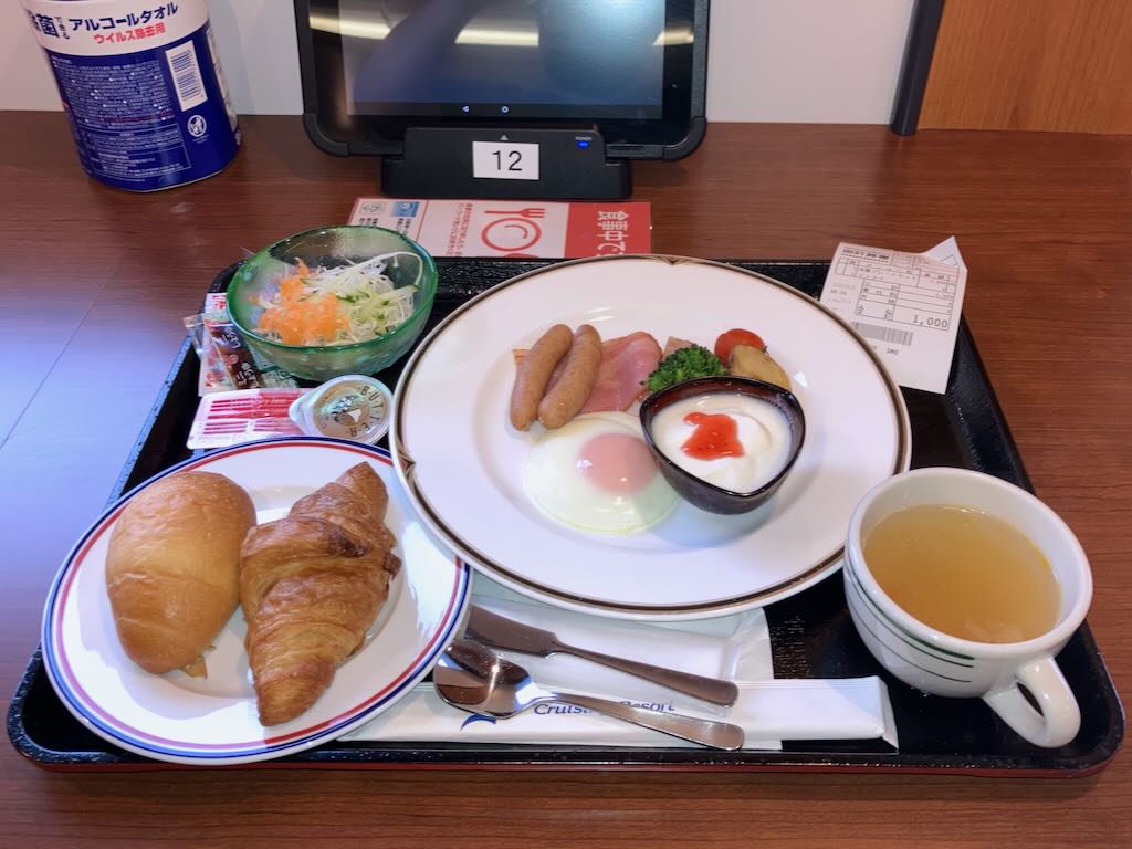 東京九州フェリーの朝食「洋風プレートセット（1,000円）」
